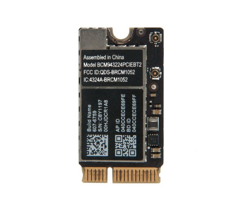 Плата WiFi-AirPort Bluetooth BCM943224PCIEBT2 для MacBook Air 11 13 A1369 A1370 A1465 A1466 661-5687 661-6053 661-6622 653-0009