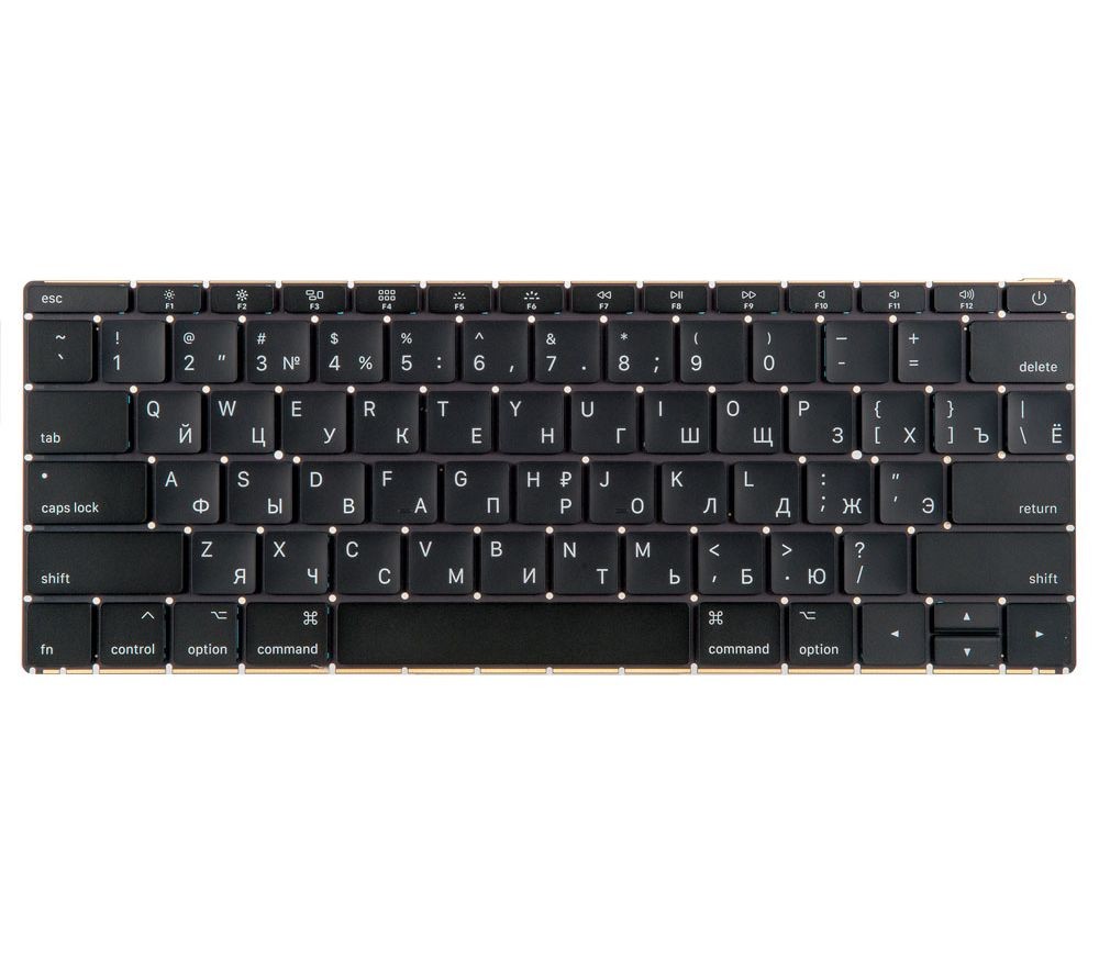 Клавиатура для MacBook 12 Retina A1534 Early 2016 Mid 2017 прямой Enter RUS РСТ