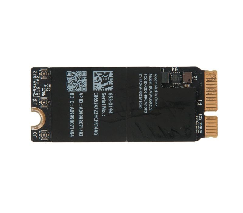 Плата WiFi-AirPort Bluetooth BCM943602CS для MacBook Pro 13 15 Retina A1398 A1502 Early 2015 Mid 2015 661-02363 653-0194
