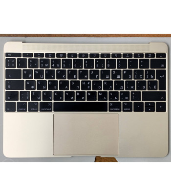 Топкейс в сборе с клавиатурой RUS РСТ, трекпадом MacBook 12 2016-2017 Gold б/у (лот 167)