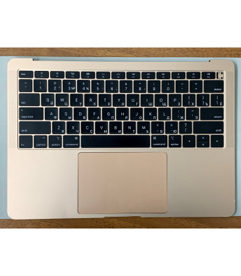 Топкейс с клавиатурой US с гравировкой, трекпадом и АКБ MacBook Air 13 Retina A1932 2018 Gold б/у (лот 169)