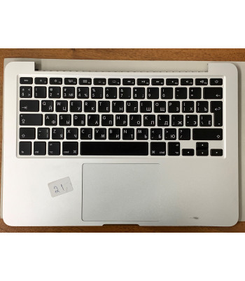 Топкейс с клавиатурой RUS РСТ, трекпадом MacBook Pro 13 Retina A1502 2013-2014 Silver б/у (лот 21)