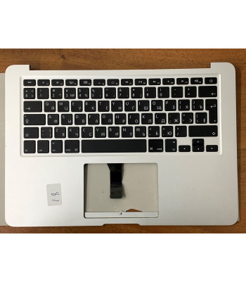 Топкейс в сборе с клавиатурой RUS РСТ, динамиками MacBook Air 1466 2013-2017 Silver б/у (лот 18)