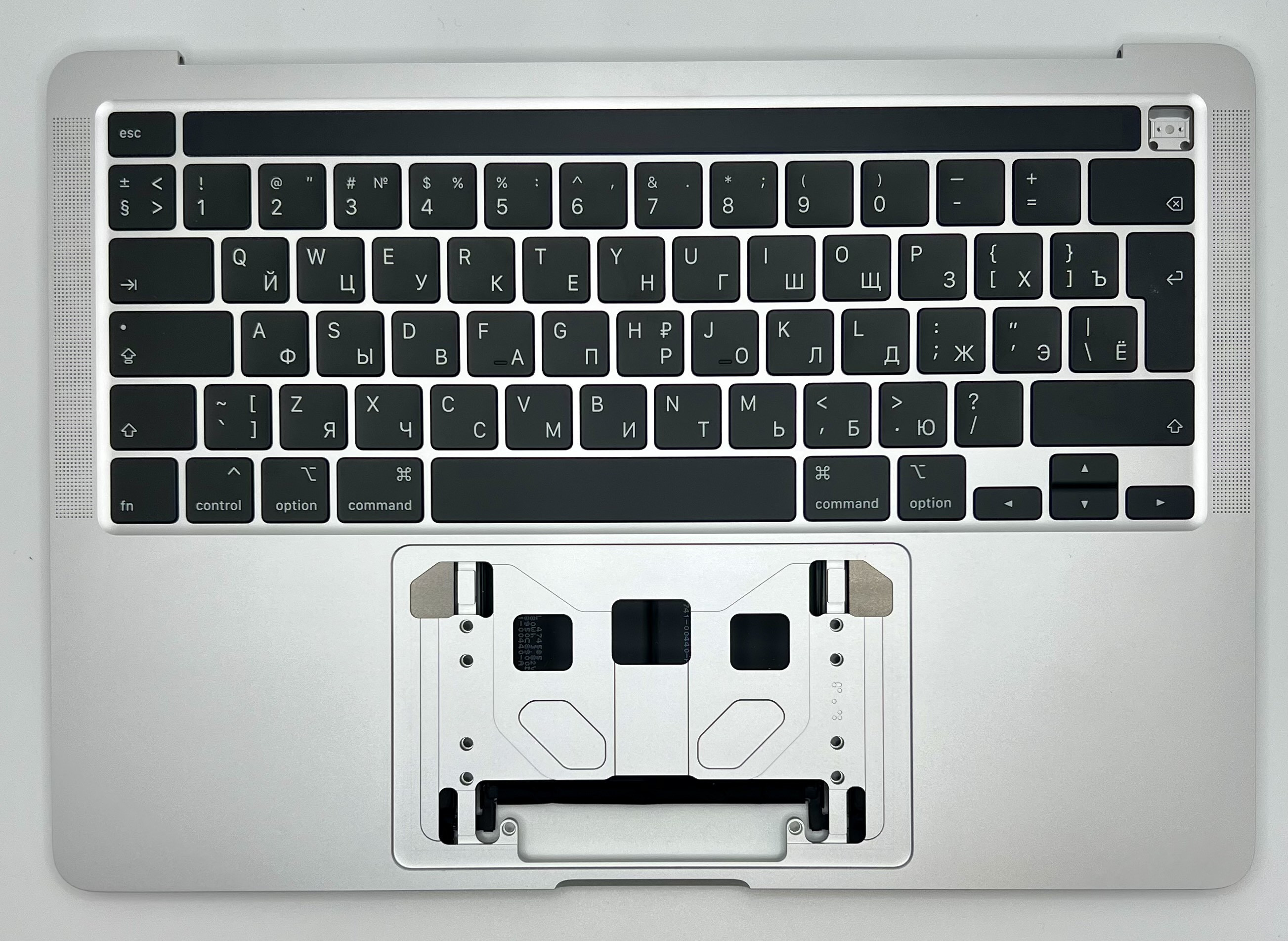 Топкейс с клавиатурой RUS РСТ, АКБ MacBook Pro 13 A2251 2020 Silver AASP