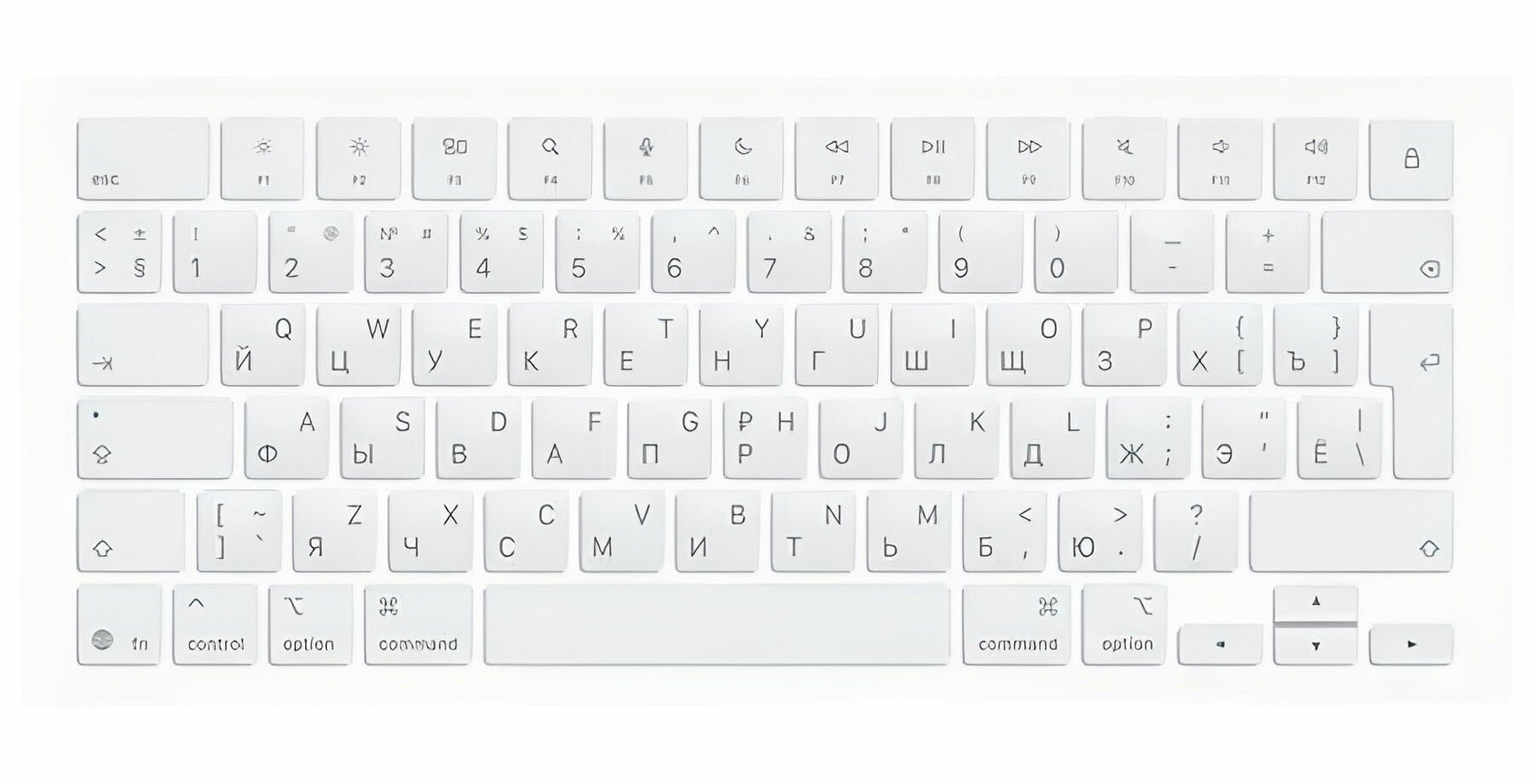 Набор клавиш РСТ для MacBook Neo 13" A3404 Серебрянный Silver