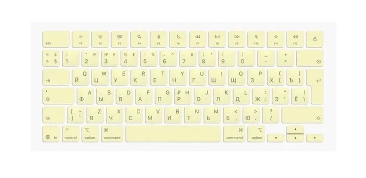 Набор клавиш РСТ для MacBook Neo 13" A3404 Желтый Citrus
